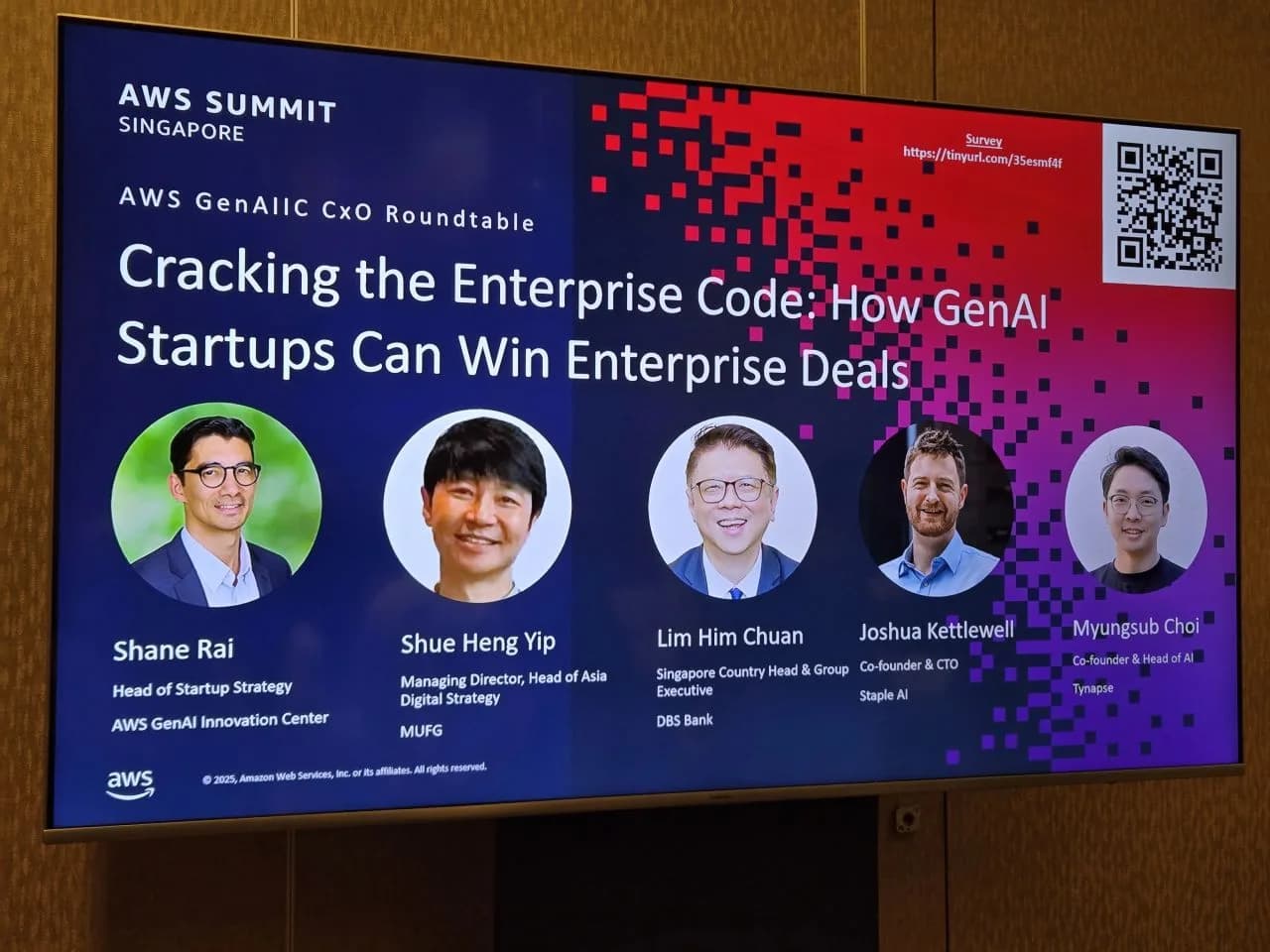 Tynapse joins the GenAIIC CXO Roundtable at AWS Summit Singapore